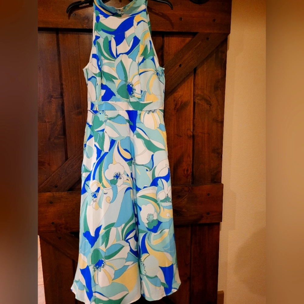 3/4 length floral dress